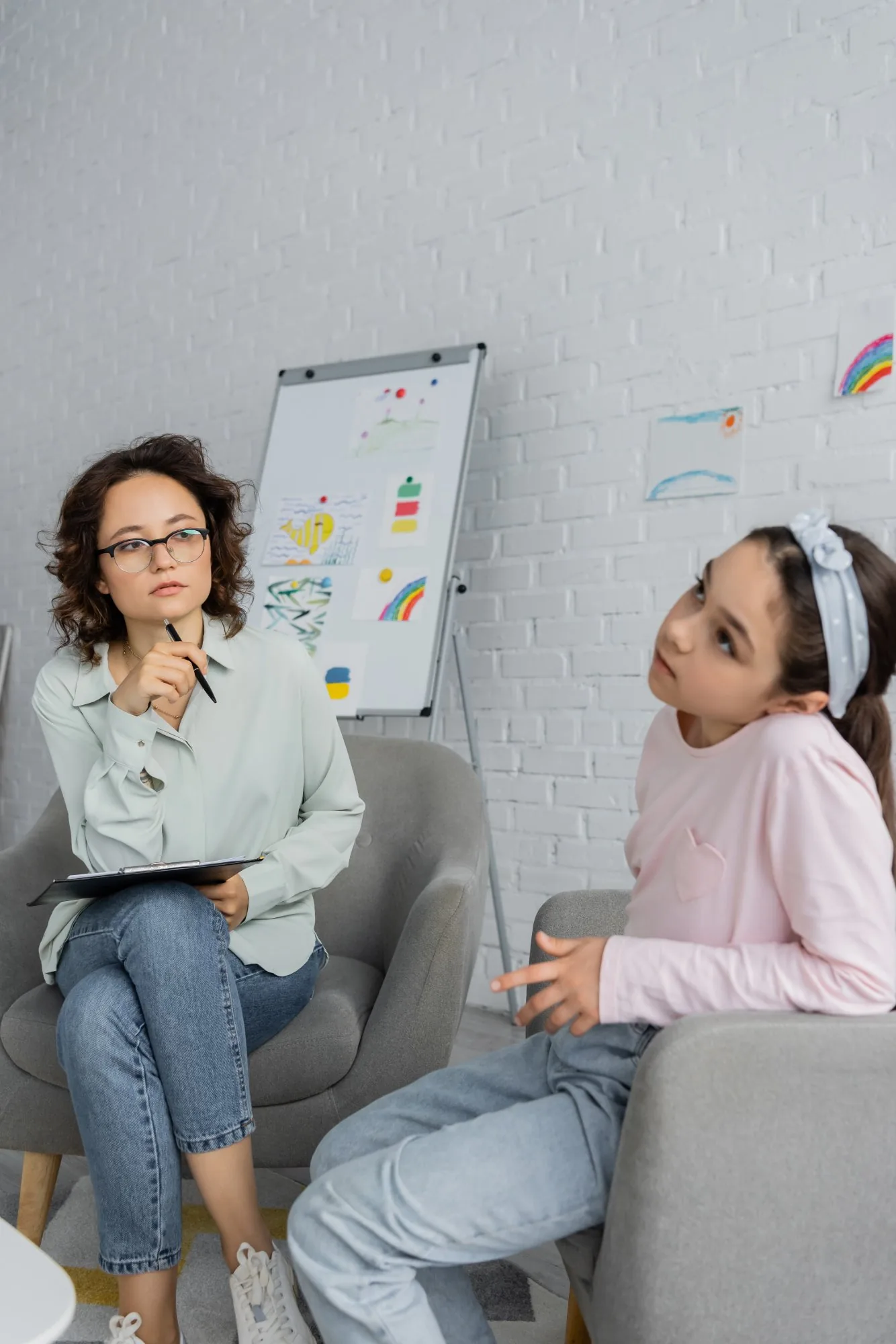 Specialist working with a young person