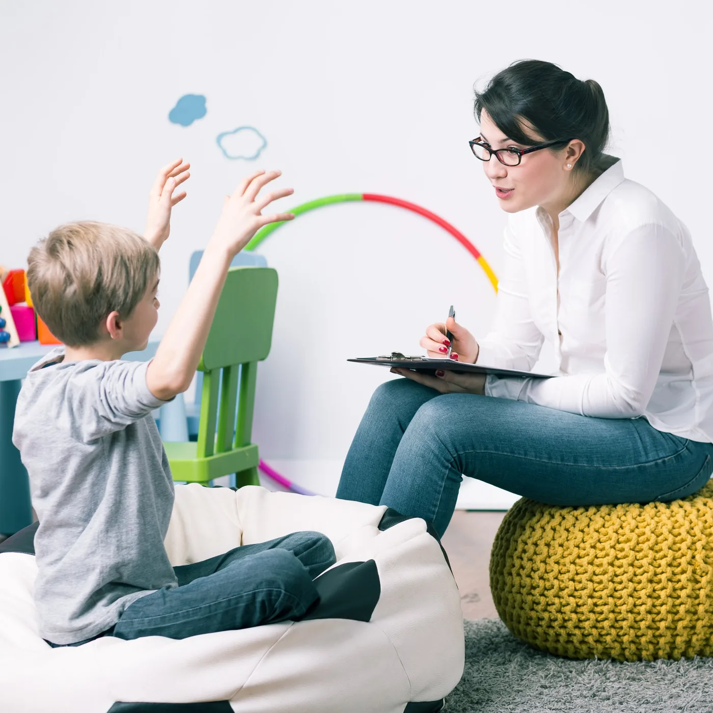 Young person in a one to one specialist session